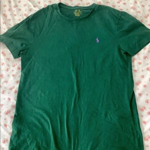 polo ralph lauren dark green and purple t-shirt